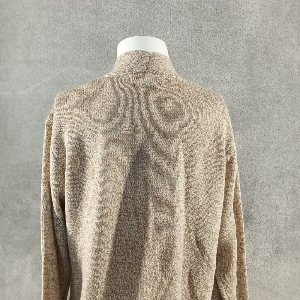 NWT Karen Scott Long Textured Cardigan Sweater LARGE(12-14) Pullover Tan Brown - Picture 11 of 14